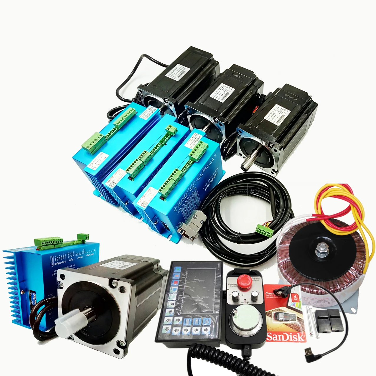 4 оси NEMA34 12Nm 1700oz. В замкнутом цикле шаговый комплект Driverr + мотор контроллер