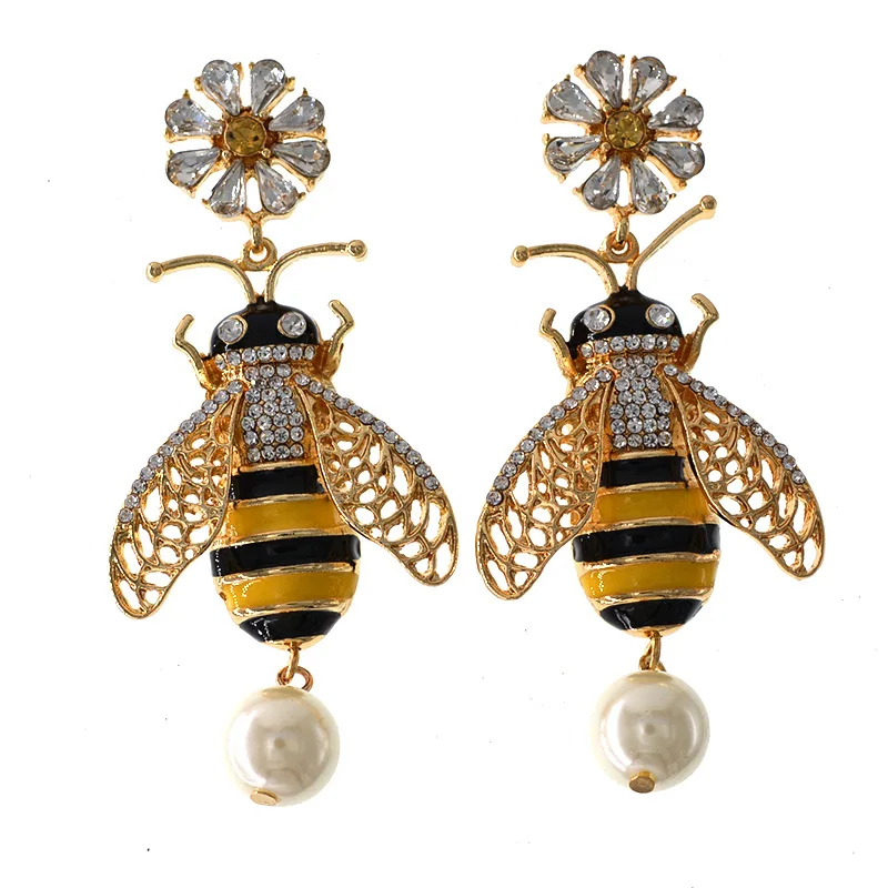 

Fashion bee long earrings for women