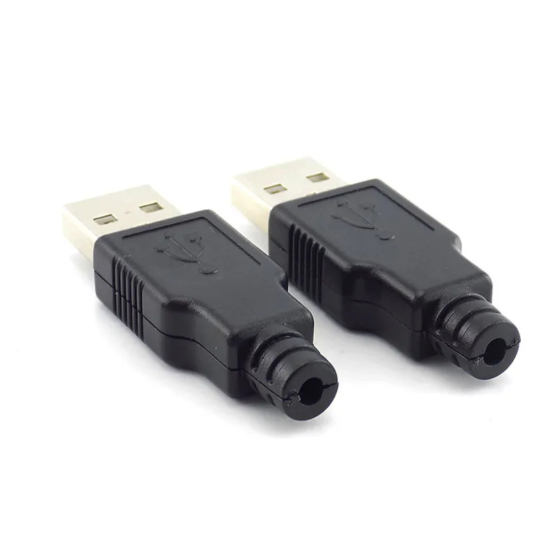 3 в 1 USB-коннектор типа А папа 2 0 4-контактный штекер с черной пластиковой крышкой