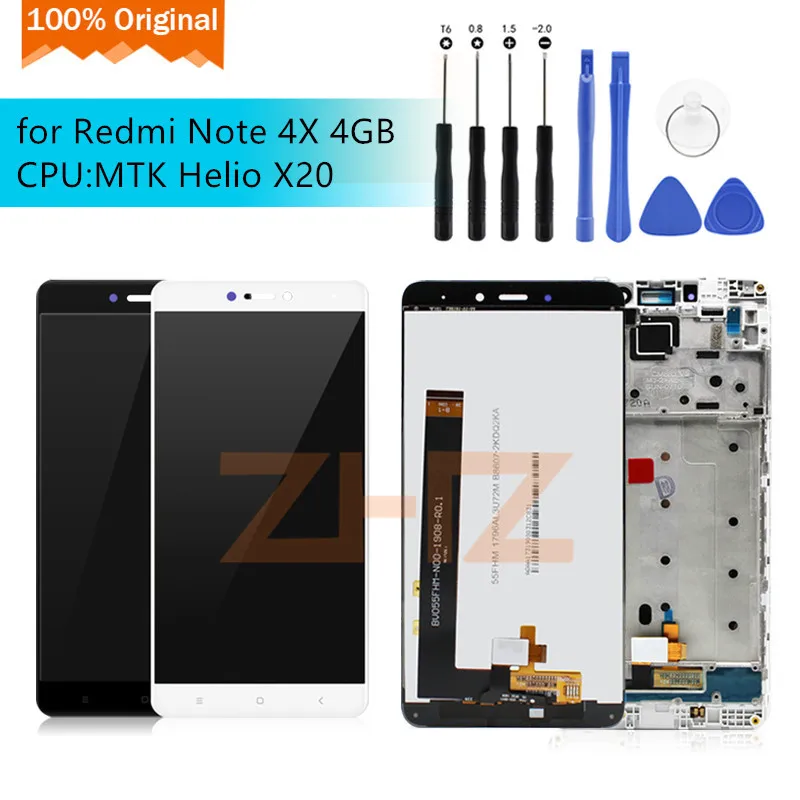 100% оригинальный для Xiaomi Redmi Note 4X4 GB MTK ЖК дисплей сенсорный экран стеклянная панель