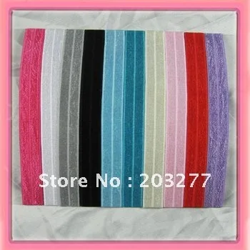 Оптовая продажа-2 см широкий Блестящий эластичный ободок для малышей 60 шт./лот 10