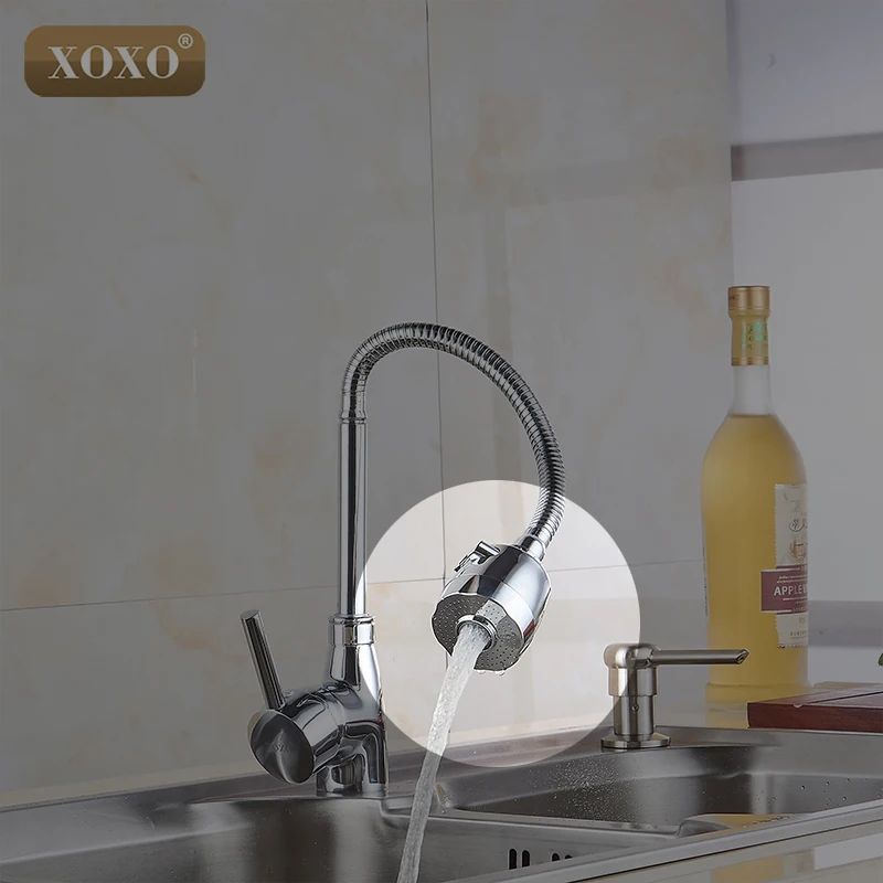 XOXO Новое поступление Frap кухонный кран Выдвижная распылительная головка два способа выхода воды с универсальными направлениями полированный шланг G2705