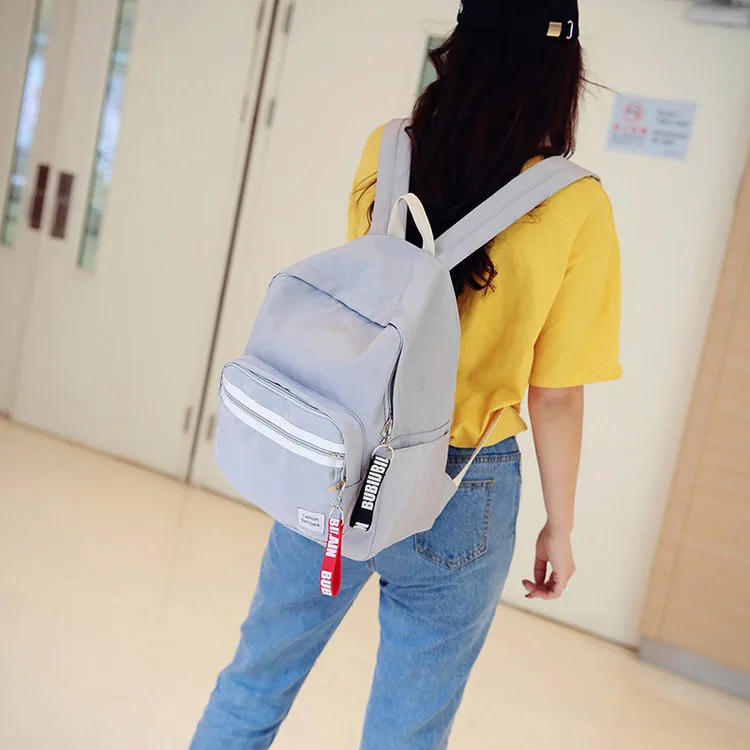 Японский Харадзюку сплошной цвет ulzzang backbag дикая кисть уличная Студенческая сумка стример женский рюкзак