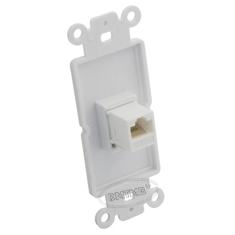 Внутренняя настенная пластина один порт CAT6 RJ45 с кейстон стиль и поддержка DIY|wall