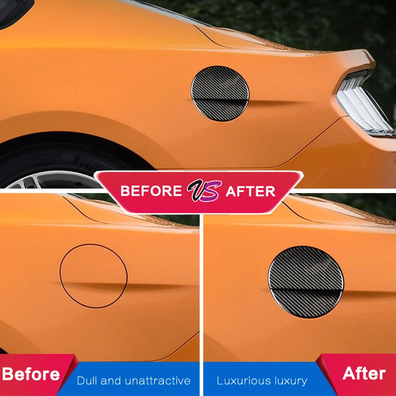 Для Ford Mustang 2015-2019 крышка из углеродного волокна для топливного бака отделка 3D