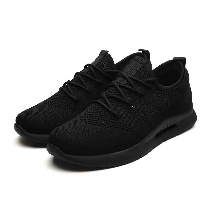 Black B Мужские кроссовки с дышащей сеткой; zapatillas deportivas mujer; Легкие уличные спортивные кроссовки; chaussure sport homme - Цвет: Black B