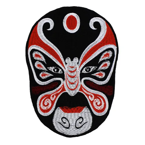 Mask 13 1 шт. в китайском стиле Пекинская опера маски для лица модная ткань вышивка железные на патчи аппликация Швейные принадлежности TH822 - Цвет: Mask 13
