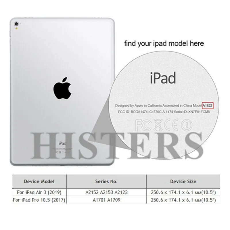 Чехол для iPad Air 3 A2152 A2153 A2123 Pro 10 5 A1701 A1709 магнитный держатель карандашей умное
