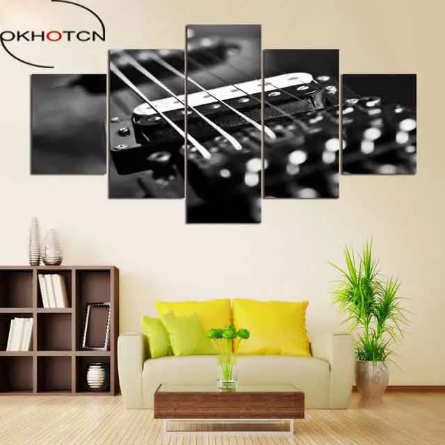 OKHOTCN модный дизайн Музыкальная проволока печатная Картина на холсте комната