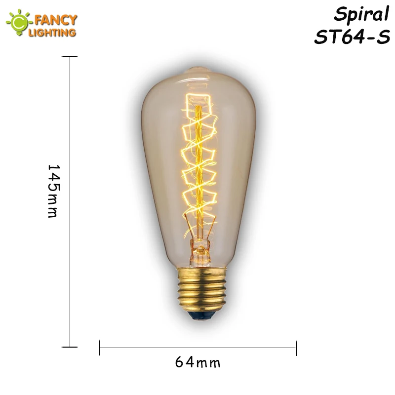 Винтовая лампа накаливания ST64 E27 220 В 40 Вт|bulb neon|light bulb necklacelight chandelier |