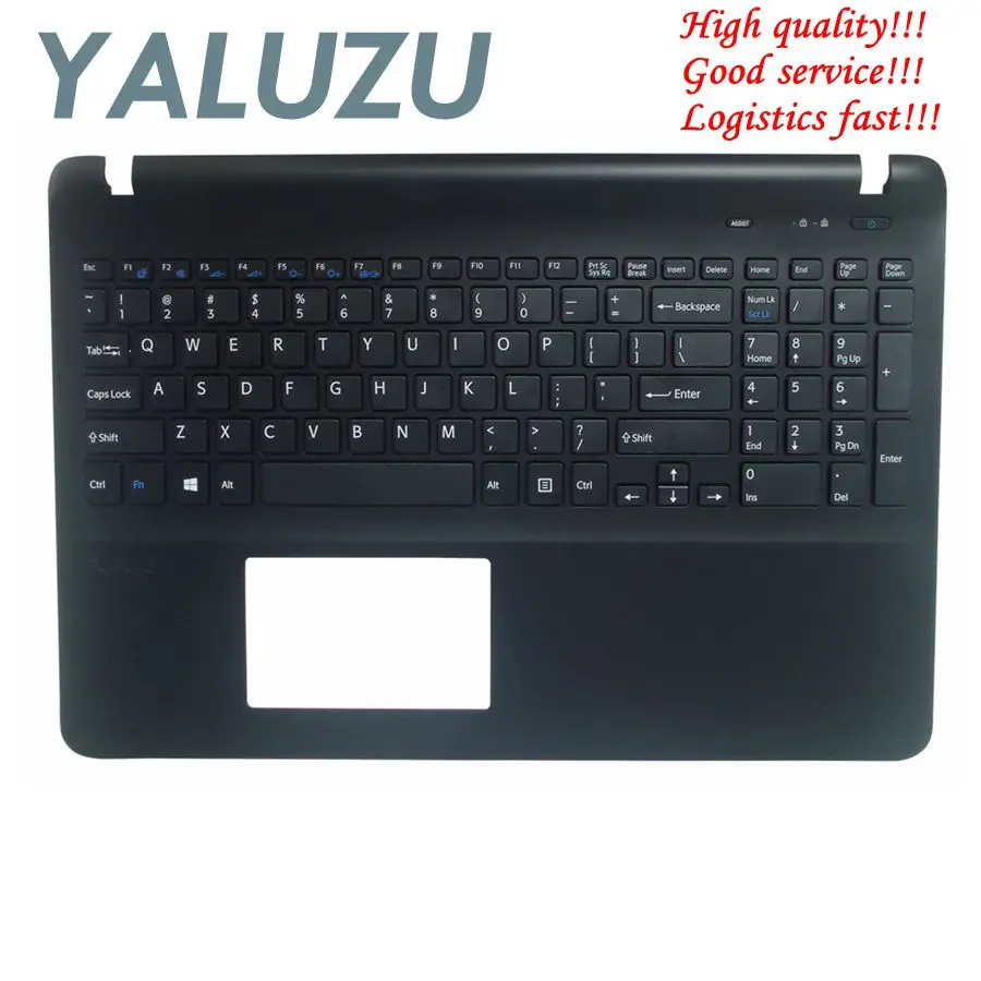 YALUZU Новая черная клавиатура США для Sony Fit15 SVF152 SVF153 SVF15E подставка рук ободок