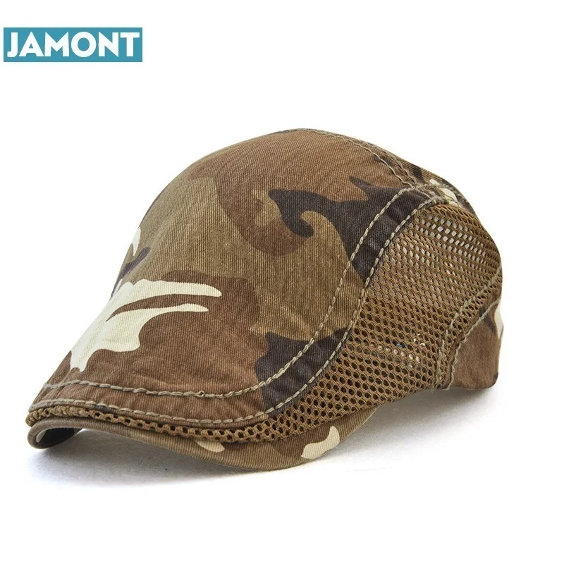 Модный Камуфляжный берет JAMONT для мужчин и женщин Gorras Planas сетчатый козырек