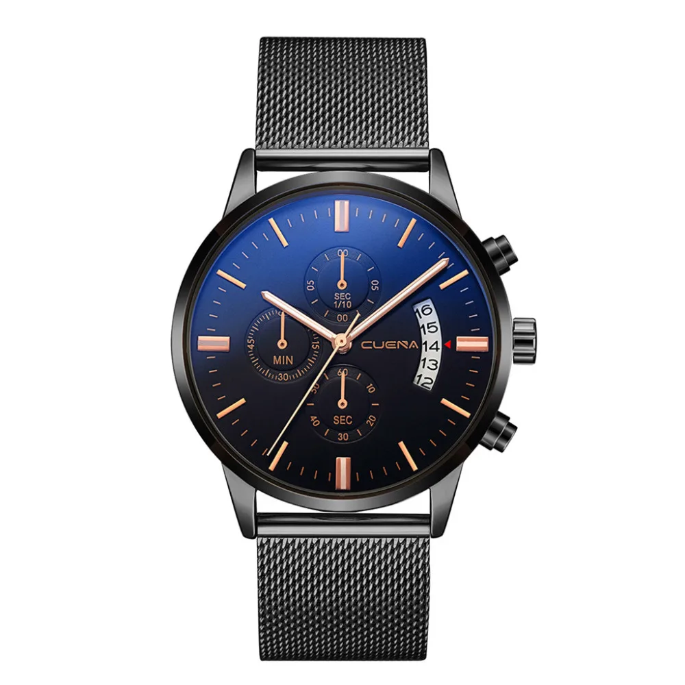 Мужские Роскошные Кварцевые часы из нержавеющей стали военные спортивные с