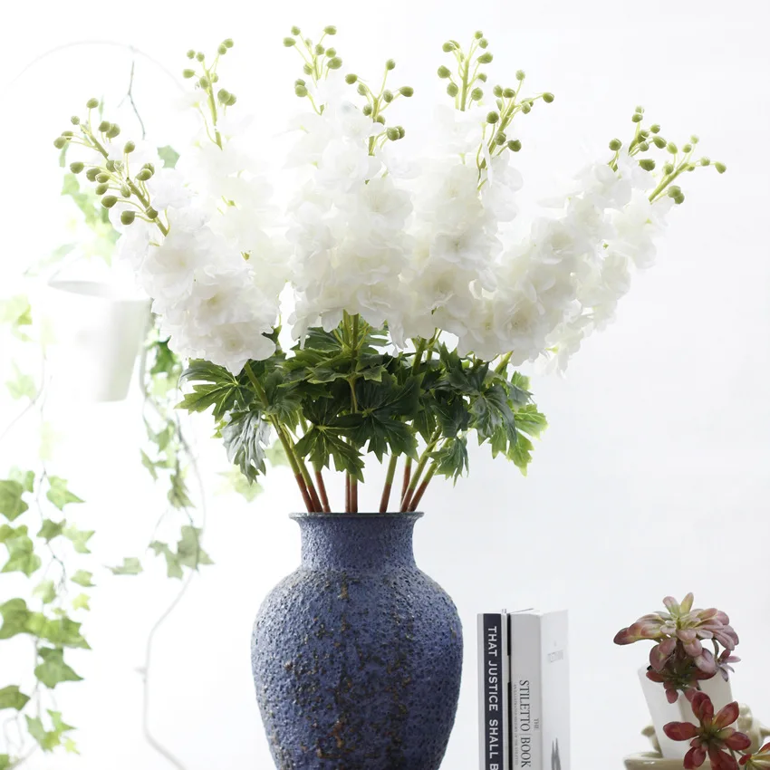80 см латексные Искусственные цветы Delphinium Hyacinth континентальные искусственные