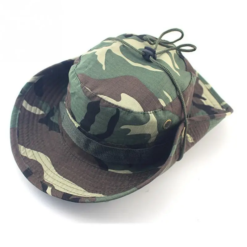 Открытый ведро шляпы мужские джунгли военный камуфляж Боб Camo Hat Кемпинг барбекю