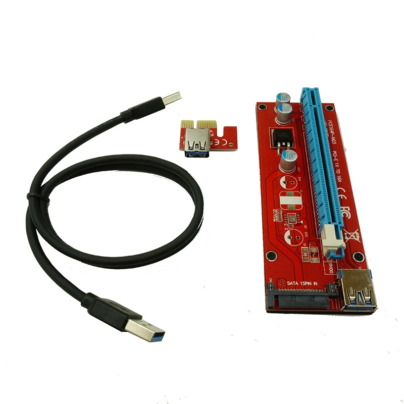 USB 3.0 PCI-E Express 1x to16x Extender Riser Card Adapter with 60cm extender cablefor bitcoin mining device |