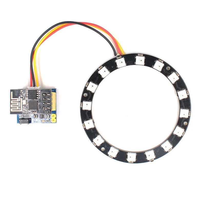 Elecrow ESP8266 ESP01S ESP01 RGB LED для Arduino Смарт Wi-Fi DIY Kit WS2812 свет кольцо Электронных Чайник