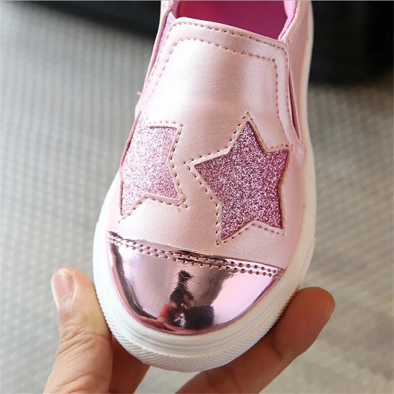 Retail 2021new fashion children's shoes girl beautiful star casual flat size 26-36 | Детская одежда и обувь