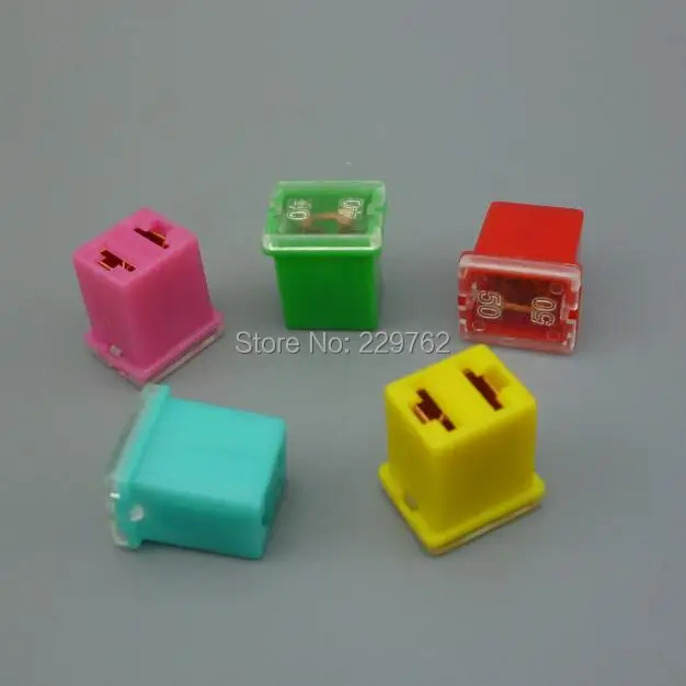 shhworldsea 20PCS Car Straight Female Terminals Link PAL Blade Fuses 20A 30A 40A 50A 60A n-line Lighter-Shape for Truck Boat | Автомобили