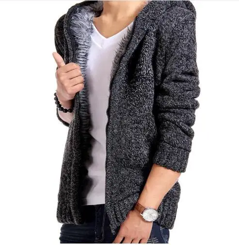 Мужская куртка 2017 толстая бархатная хлопковая Меховая с капюшоном мужской