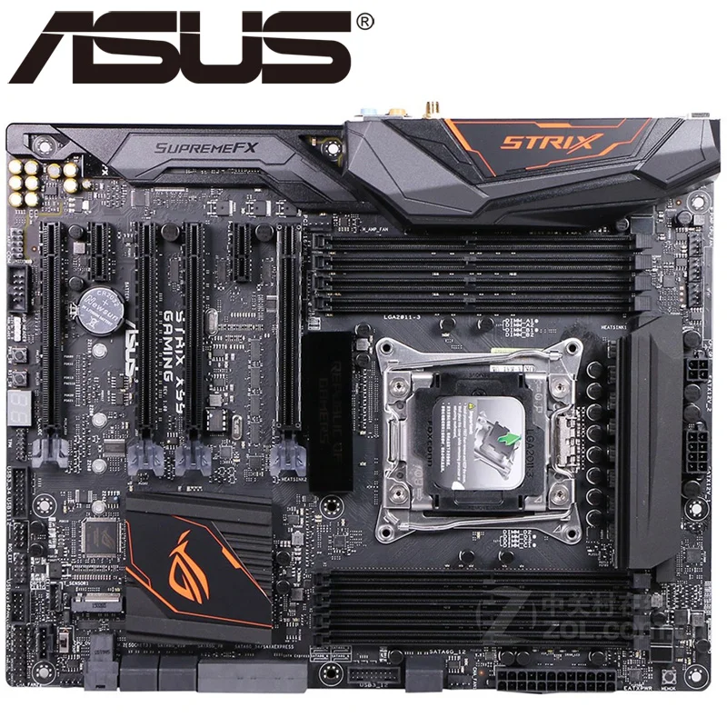 Материнская плата Asus ROG STRIX X99 GAMING для настольных ПК X99 Socket LGA 2011-V3 i7 X DDR4 128G ATX UEFI BIOS оригинальная б/у материнская плата