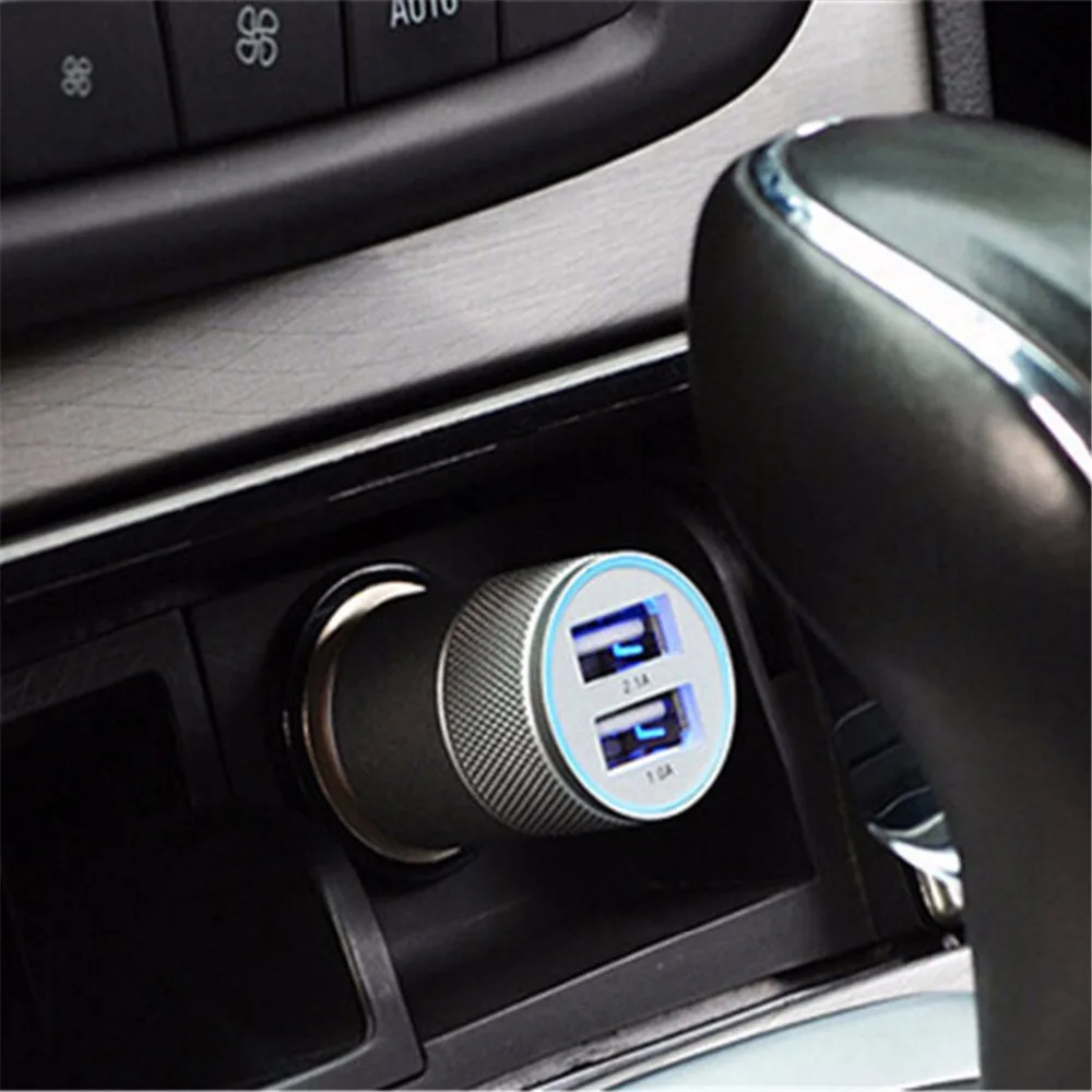 Автомобильное зарядное устройство 3 0/2 0 Алюминиевый двойной USB универсальный для