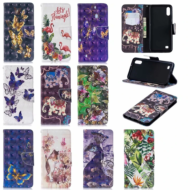 3D Leather Wallet Case For Huawei P30 Lite Y7 2019 Honor 8A Galaxy A50 A10 M10 M20 Sony Xperia 10 XA3 Owl Flip Flower 50PCS | Мобильные