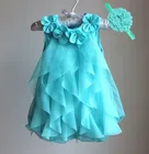 Девочек dress 2017 лето шифон вечернее dress младенческой 1 год рождения dress baby girl одежда платья и повязка свадебные платья