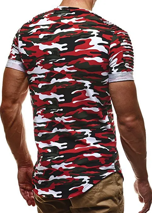 Мужская футболка камуфляж скорость сухой Street Wear мужчин Training Досуг упражнения с