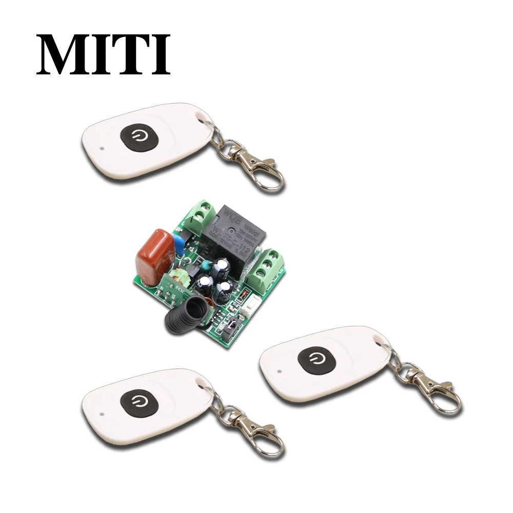 Переменный ток 220 В 1 канал беспроводной переключатель 10 А приемник Мини релейный