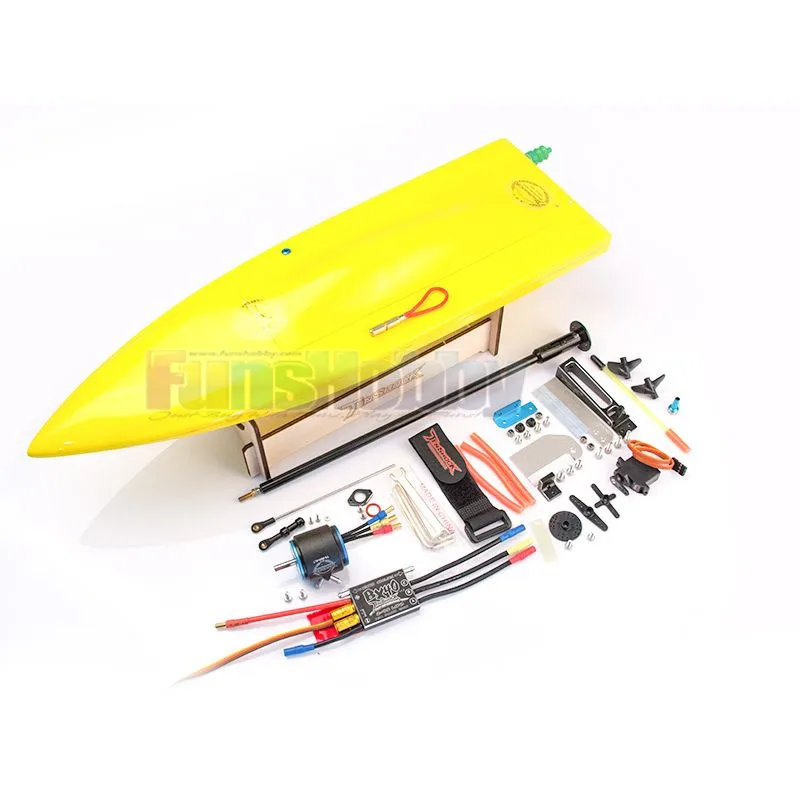 TS-0120013C Tenshock мини Mono Scord комплект из стекловолокна RC игрушечная лодка с мотором пропеллер ESC высокоскоростной пульт дистанционного управления электрический для детей и взрослых - Цвет: TS-0120013C