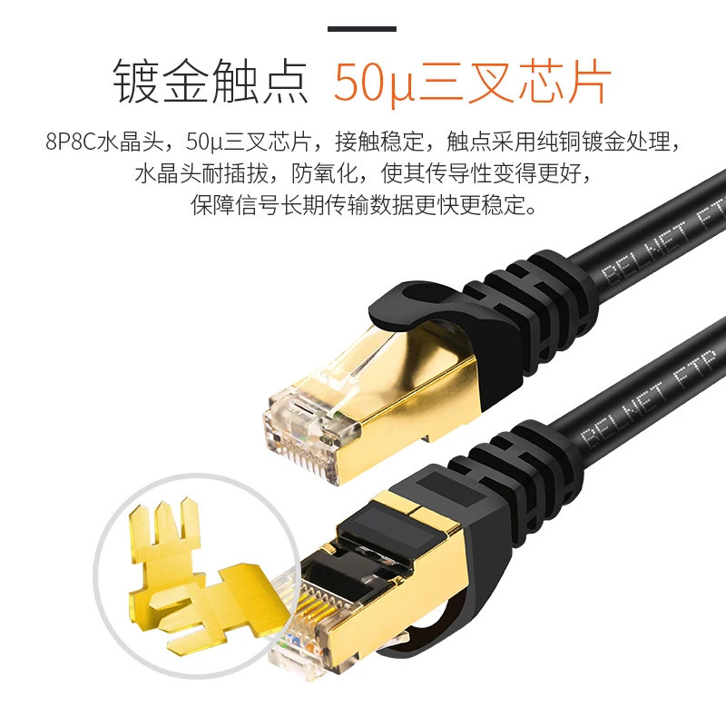 Высокоскоростной кабель CAT7 RJ45 патч корд FTP Ethernet сетевой 1 м 2 3 5 10 15 20 для