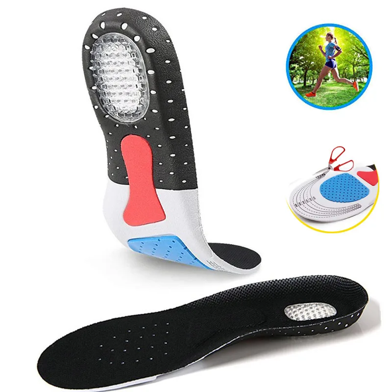 Силиконовые ортопедические стельки для мужчин и женщин поддержка высоких сводов
