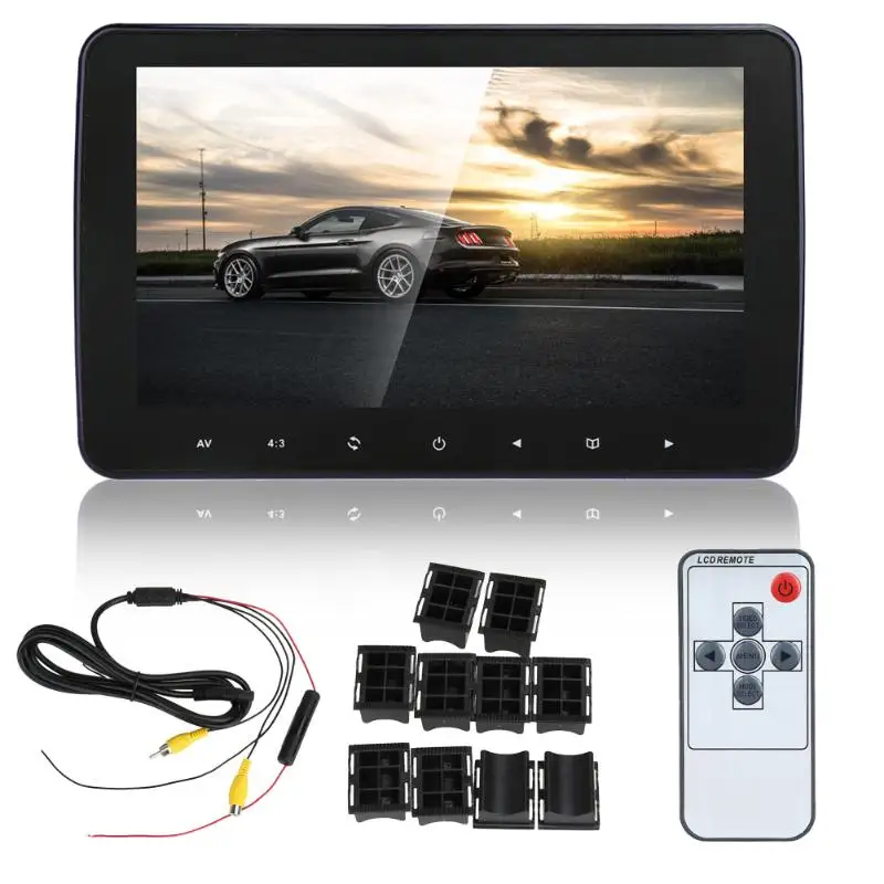 VODOOL 10 дюймов Автомобильный подголовник монитор DVD видео плеер USB/SD/HDMI/IR/FM TFT lcd цифровой экран сенсорная кнопка игра пульт дистанционного управления