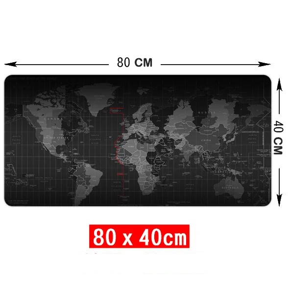 400X800X2mm Очень большой коврик для мыши, карта старого мира, игровой коврик для мыши, Противоскользящий коврик для игровой мыши из натурального каучука с запирающим краем - Цвет: 400X800X2mm