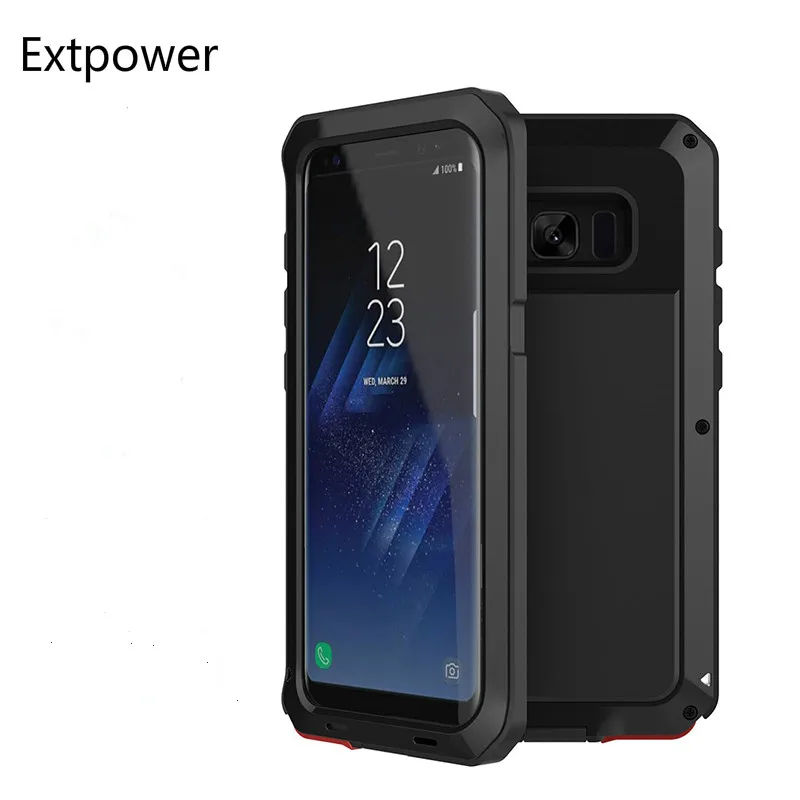 Extpower для samsung S6 S7 Edge УФ-стекло + 360 полная защитная Роскошная Броня металлический