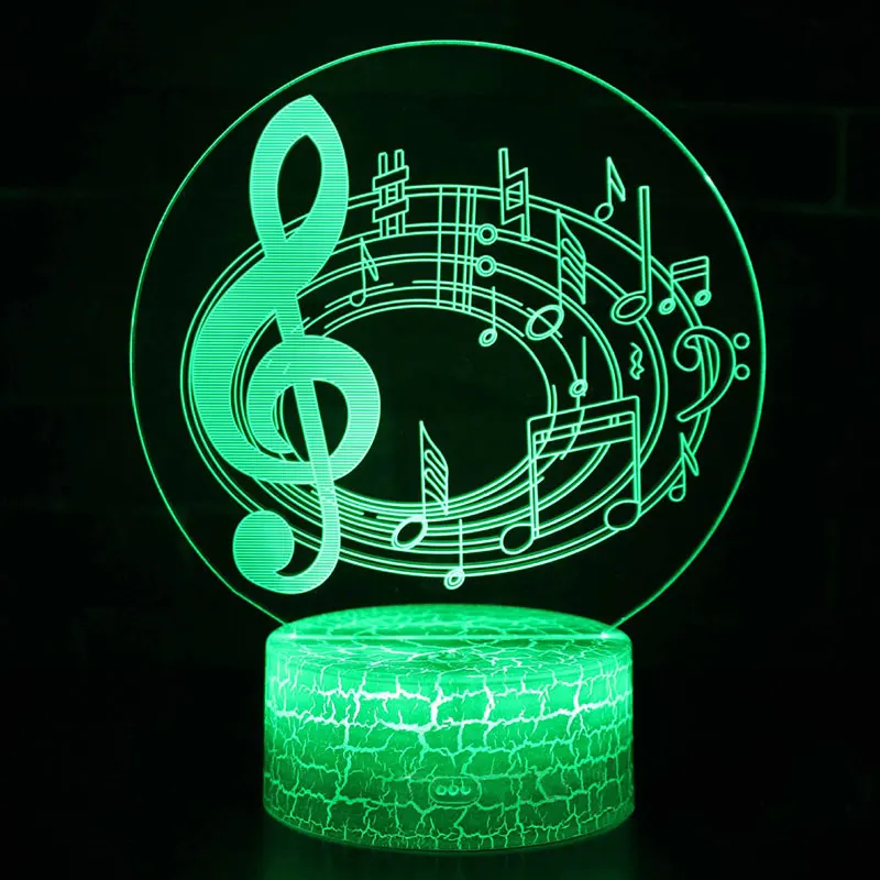 Фото Treble note staves theme 3D Lamp LED night light 7 Color Change Touch Mood Christmas present Dropshippping Лампы и освещение Treble note staves theme 3D Lamp LED night light 7 Color Change Touch Mood Christmas present Dropshippping Лампы и освещение