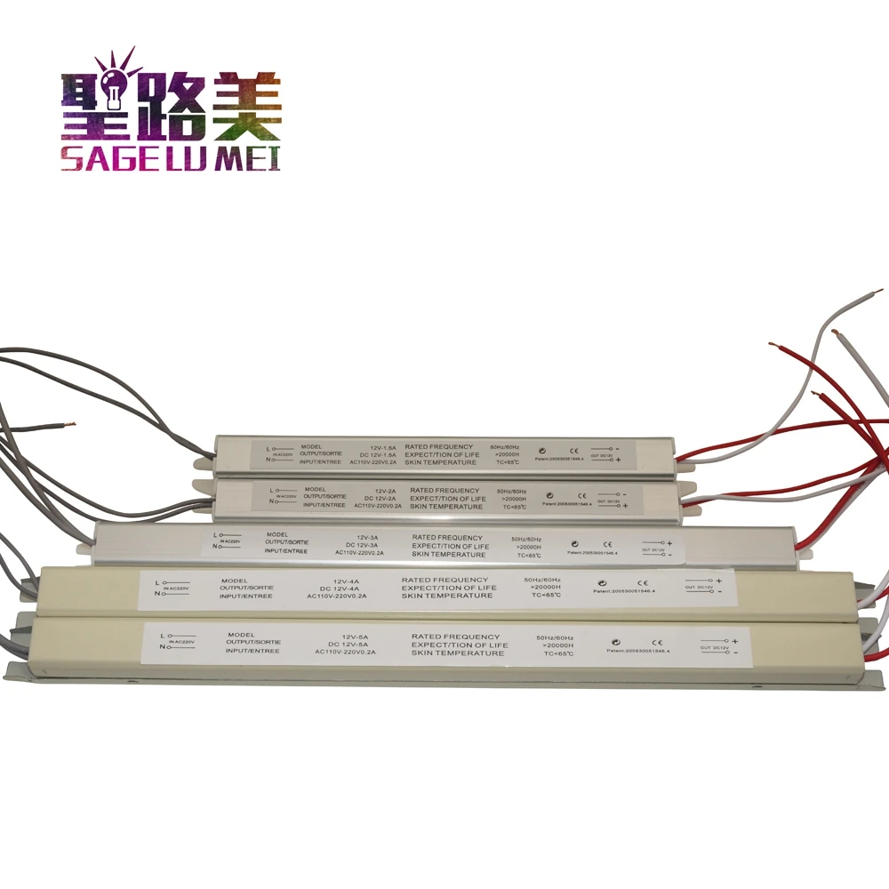 

AC220V 12V 1.5A 2A 3A 5A LED Driver Ultra thin Switching Power Supply Lighting Transformer For Slim Advertising Light Box signs