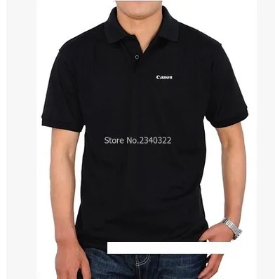 Новый летний CANON Цифровая камера футболки-поло фотограф рабочие мужские поло с