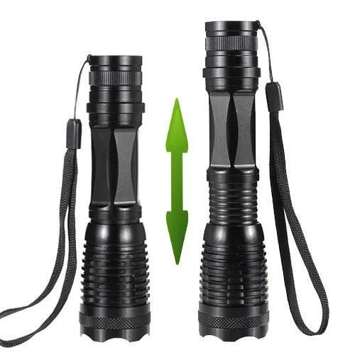 Set 2200LM CREE XM-L T6 LED Flashlight Focus Torch light Lamp Zoom + 18650 Battery+ Single Slot Charger A1054 | Лампы и освещение