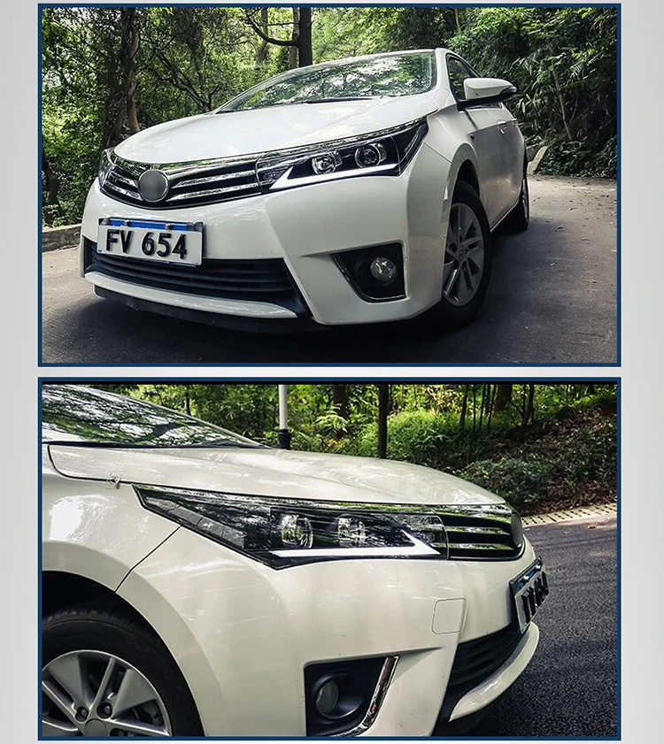 Легкая светодиодная фара в сборе для Toyota Corolla левая и правая сторона DRL дневные ходовые огни сигнал