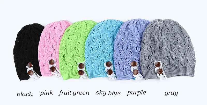 Новинка, вязаная шапка Gorros, женская шапка, листья, кружево, пуговица, шерсть, теплые шапки, берет, хеджирующая шапка, зимняя шапка, женская шапочка