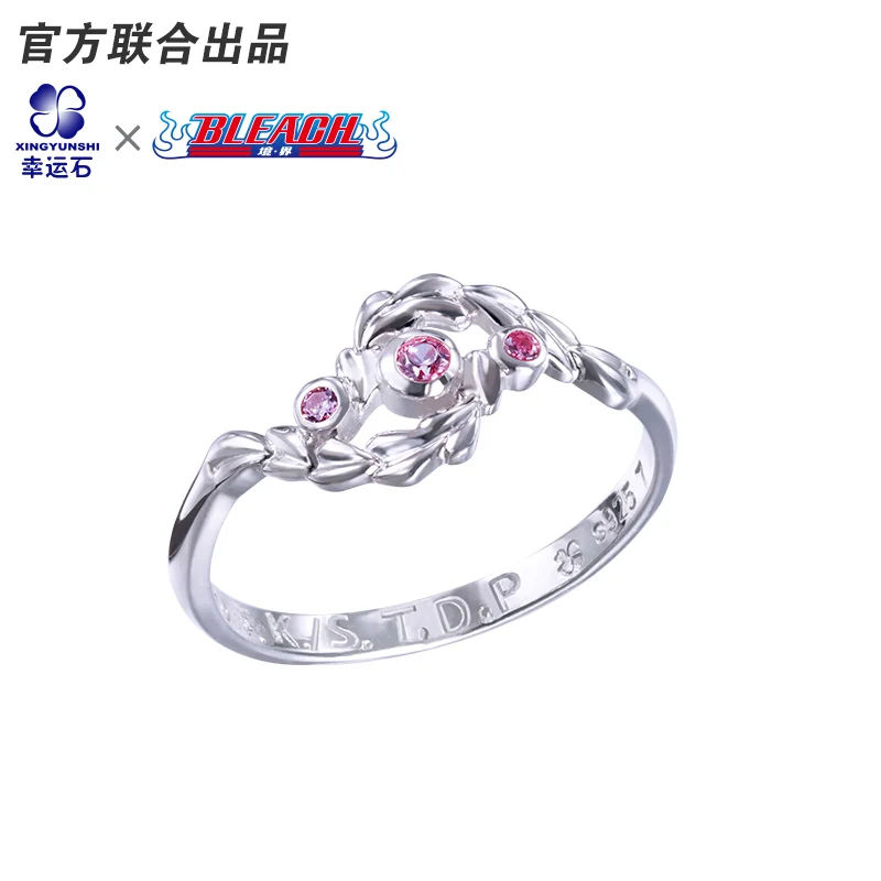 Kuchiki Ring Bleach Аниме Кулон и R Стерлинговое Серебро 925 манга ролевые Кучики Бьякуя Senbonzakura меч фигурка косплей подарок на день рождения - Цвет: Kuchiki Ring