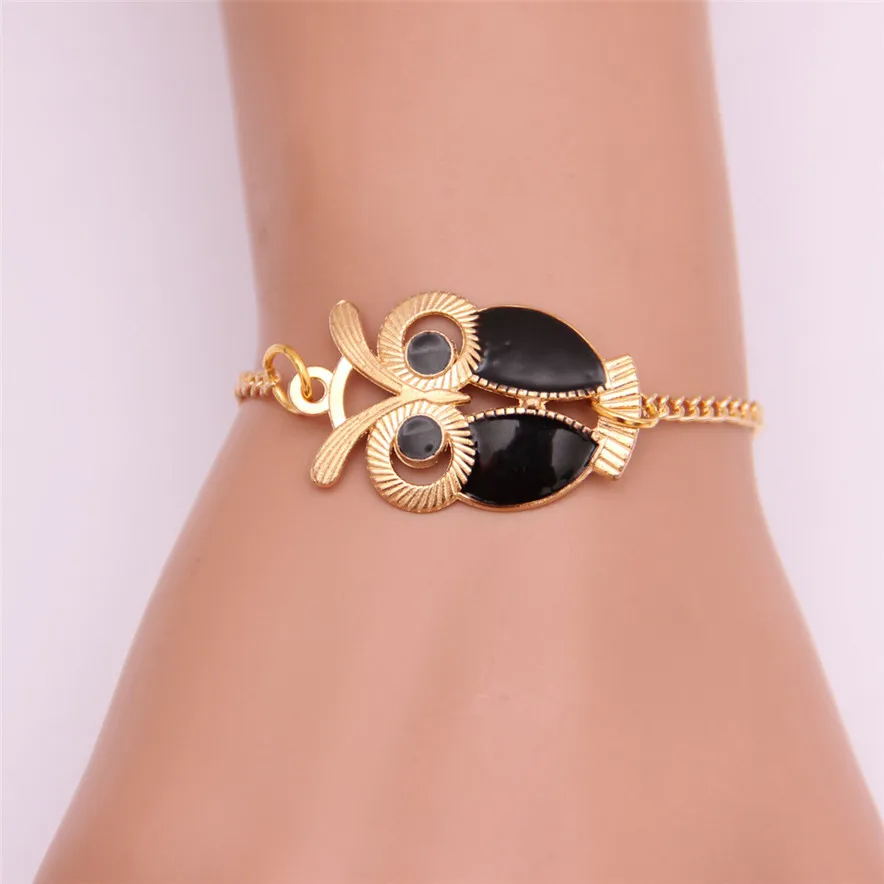 Стильный Модный женский браслет с милой совой ювелирное изделие аксессуары для