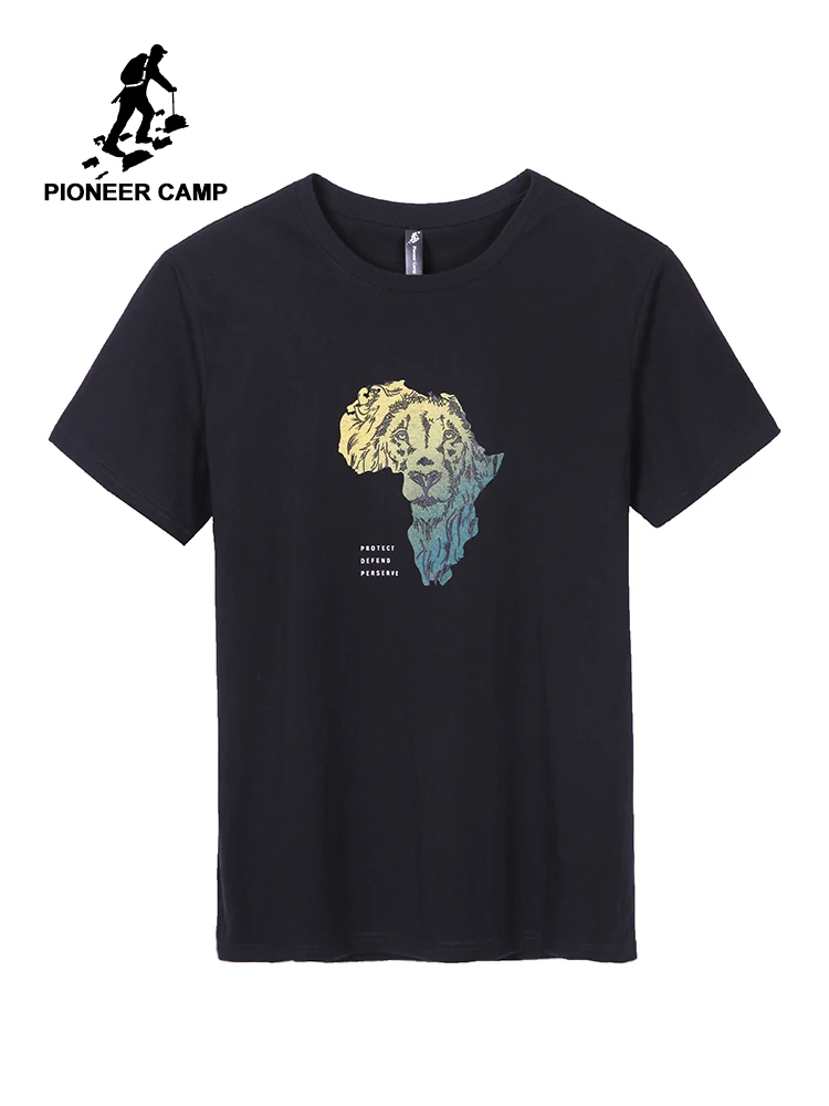 Pioneer Camp/Модная Мужская футболка брендовая одежда с принтом головы льва мужские