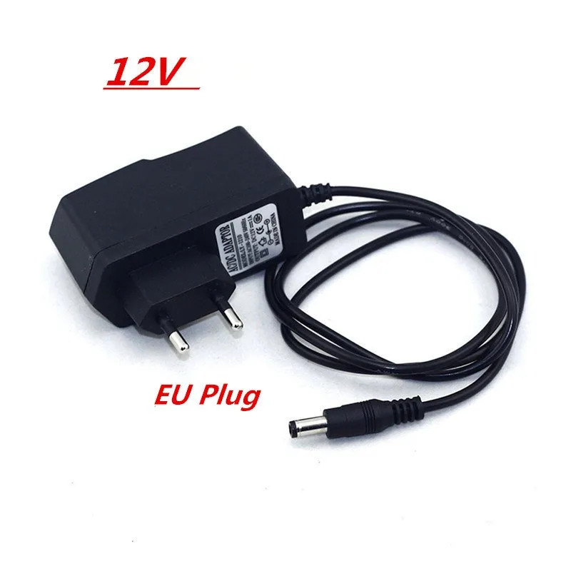 DC 12V Power Adapter AC100-240V Lighting Transformers Output DC 12V 1A 2A Switching Power Supply For LED Strip
