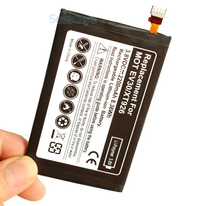 Seasonye 2200mAh MOT EV30 сменный литий полимерный аккумулятор для Motorola Verizon Droid RAZR HD XT926 XT925