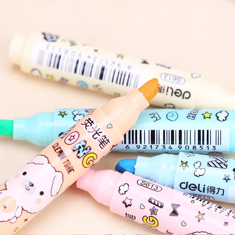 Deli 6 шт./лот цветов Kawaii милые текстовые разделители цветные канцелярские