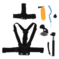 5 in 1 head chest strap handle monopod floating mount suction cup mount for gopro hero 98765 xiaomi yi