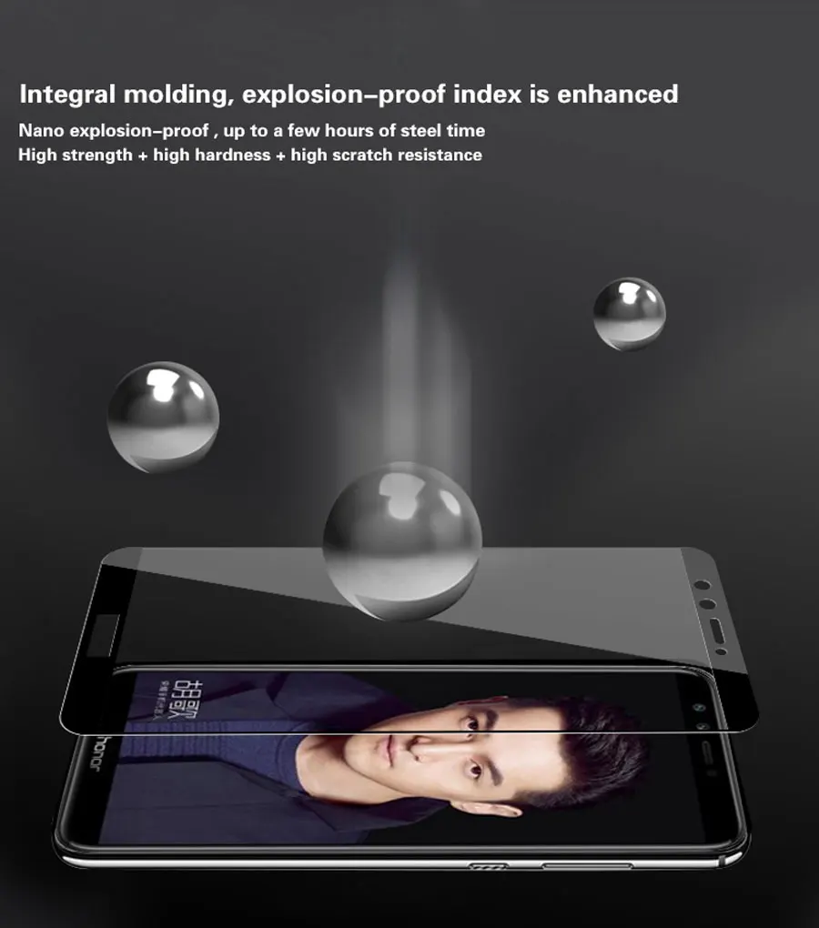 Полное покрытие закаленное стекло протектор для Honor 9 Lite Защитная пленка экрана
